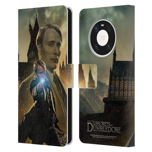 Fantastic Beasts: Secrets of Dumbledore Character Art Gellert Grindelwald Leather Book Wallet Case Cover For Huawei Mate 40 Pro 5G