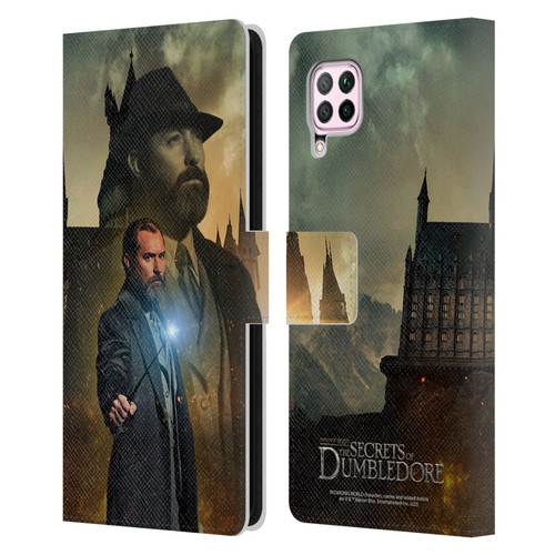 Fantastic Beasts: Secrets of Dumbledore Character Art Albus Dumbledore Leather Book Wallet Case Cover For Huawei Nova 6 SE / P40 Lite