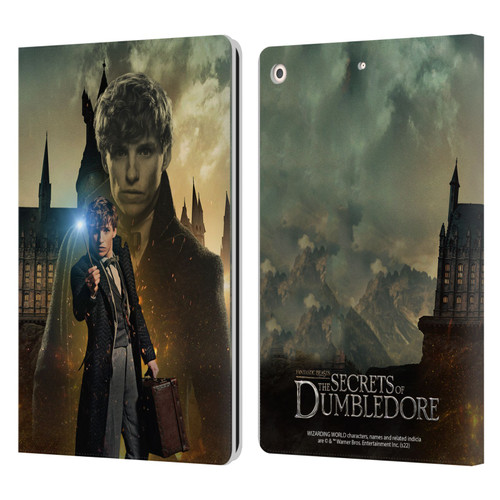 Fantastic Beasts: Secrets of Dumbledore Character Art Newt Scamander Leather Book Wallet Case Cover For Apple iPad 10.2 2019/2020/2021