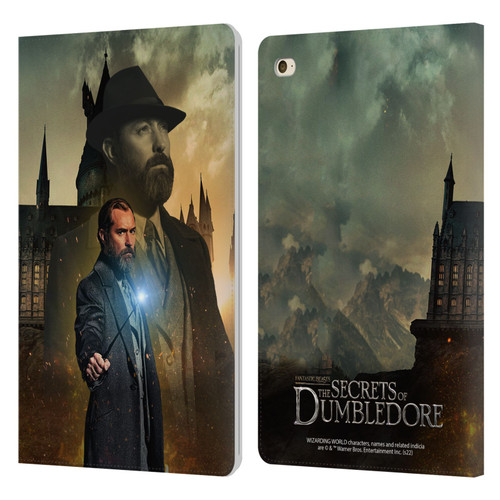 Fantastic Beasts: Secrets of Dumbledore Character Art Albus Dumbledore Leather Book Wallet Case Cover For Apple iPad mini 4