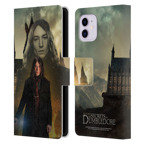 Fantastic Beasts: Secrets of Dumbledore Character Art Credence Barebone Leather Book Wallet Case Cover For Apple iPhone 11