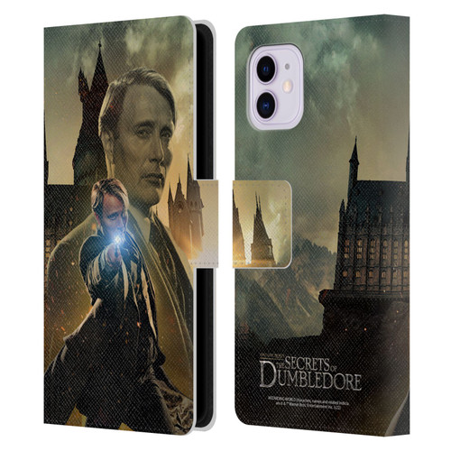 Fantastic Beasts: Secrets of Dumbledore Character Art Gellert Grindelwald Leather Book Wallet Case Cover For Apple iPhone 11