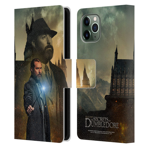 Fantastic Beasts: Secrets of Dumbledore Character Art Albus Dumbledore Leather Book Wallet Case Cover For Apple iPhone 11 Pro
