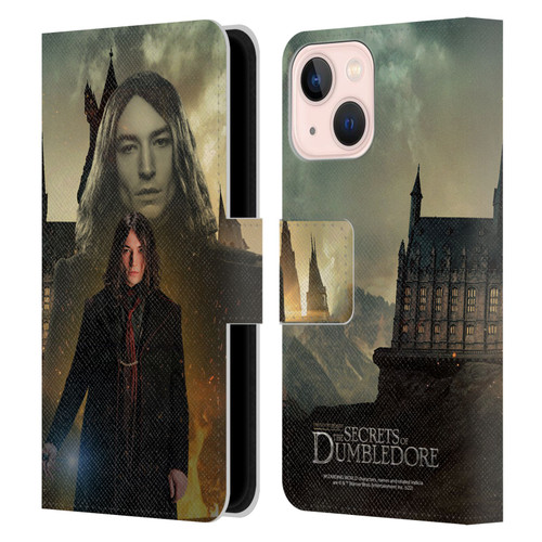 Fantastic Beasts: Secrets of Dumbledore Character Art Credence Barebone Leather Book Wallet Case Cover For Apple iPhone 13 Mini