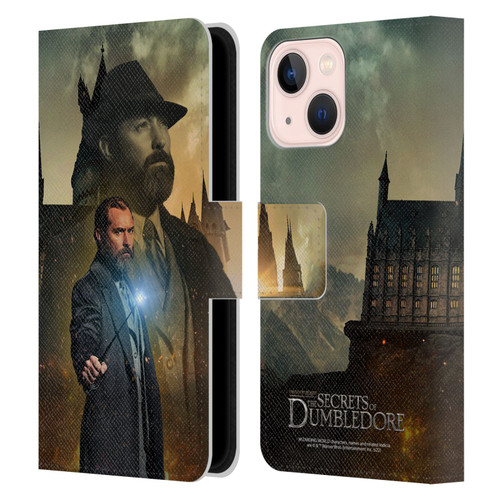 Fantastic Beasts: Secrets of Dumbledore Character Art Albus Dumbledore Leather Book Wallet Case Cover For Apple iPhone 13 Mini
