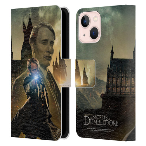 Fantastic Beasts: Secrets of Dumbledore Character Art Gellert Grindelwald Leather Book Wallet Case Cover For Apple iPhone 13 Mini