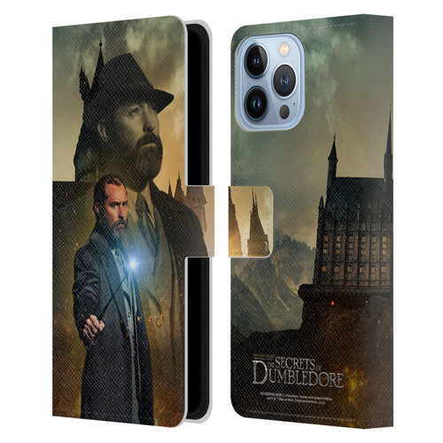 Fantastic Beasts: Secrets of Dumbledore Character Art Albus Dumbledore Leather Book Wallet Case Cover For Apple iPhone 13 Pro Max