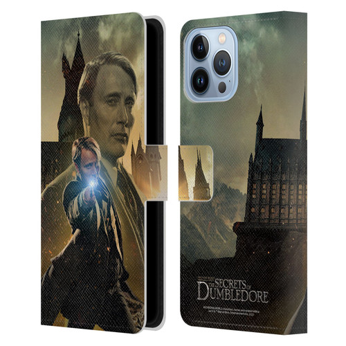 Fantastic Beasts: Secrets of Dumbledore Character Art Gellert Grindelwald Leather Book Wallet Case Cover For Apple iPhone 13 Pro Max