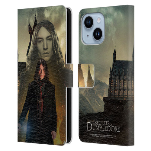 Fantastic Beasts: Secrets of Dumbledore Character Art Credence Barebone Leather Book Wallet Case Cover For Apple iPhone 14 Plus