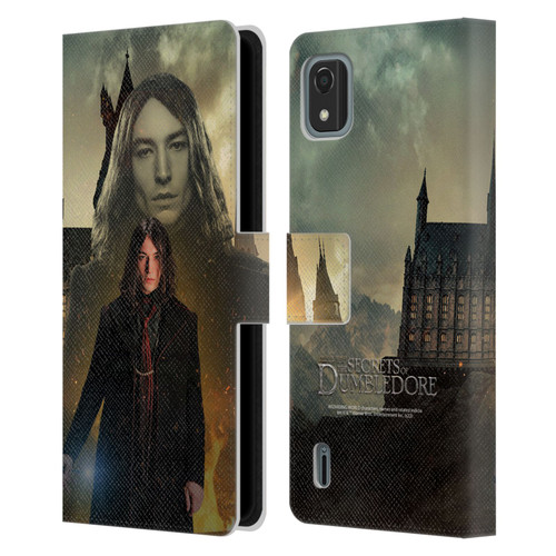 Fantastic Beasts: Secrets of Dumbledore Character Art Credence Barebone Leather Book Wallet Case Cover For Nokia C2 2nd Edition