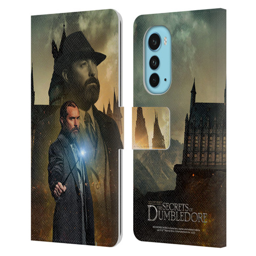 Fantastic Beasts: Secrets of Dumbledore Character Art Albus Dumbledore Leather Book Wallet Case Cover For Motorola Edge (2022)