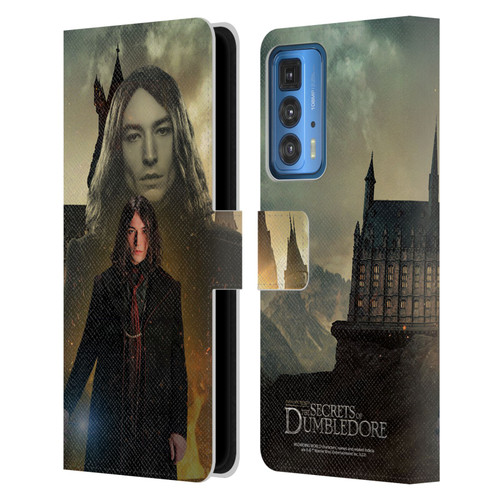Fantastic Beasts: Secrets of Dumbledore Character Art Credence Barebone Leather Book Wallet Case Cover For Motorola Edge 20 Pro