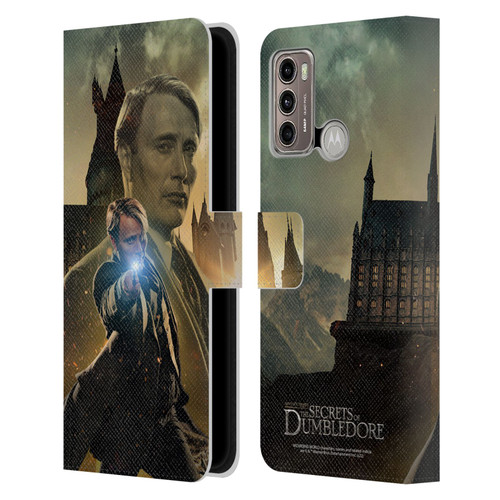 Fantastic Beasts: Secrets of Dumbledore Character Art Gellert Grindelwald Leather Book Wallet Case Cover For Motorola Moto G60 / Moto G40 Fusion