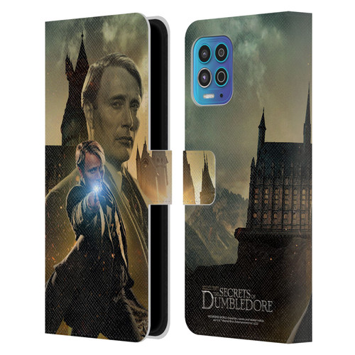 Fantastic Beasts: Secrets of Dumbledore Character Art Gellert Grindelwald Leather Book Wallet Case Cover For Motorola Moto G100
