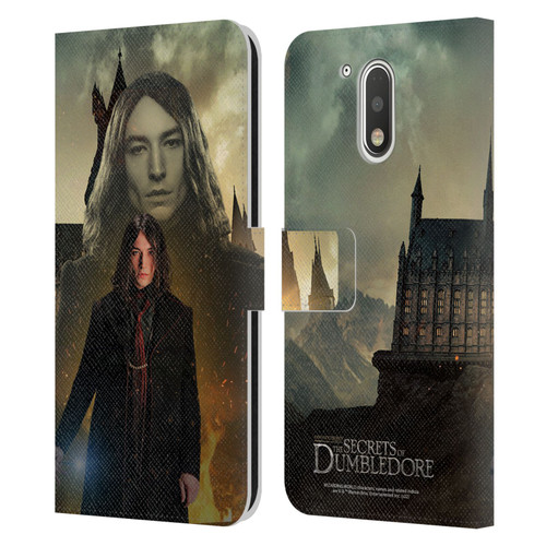Fantastic Beasts: Secrets of Dumbledore Character Art Credence Barebone Leather Book Wallet Case Cover For Motorola Moto G41