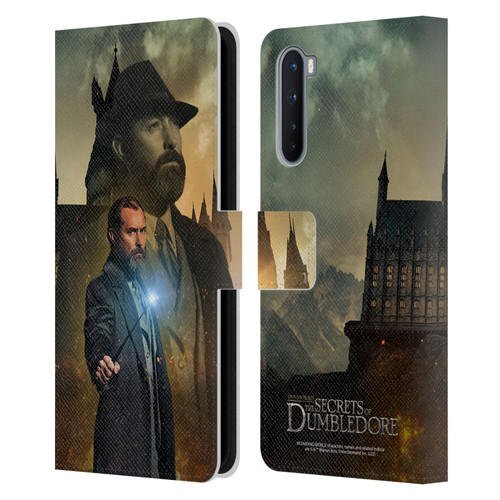 Fantastic Beasts: Secrets of Dumbledore Character Art Albus Dumbledore Leather Book Wallet Case Cover For OnePlus Nord 5G