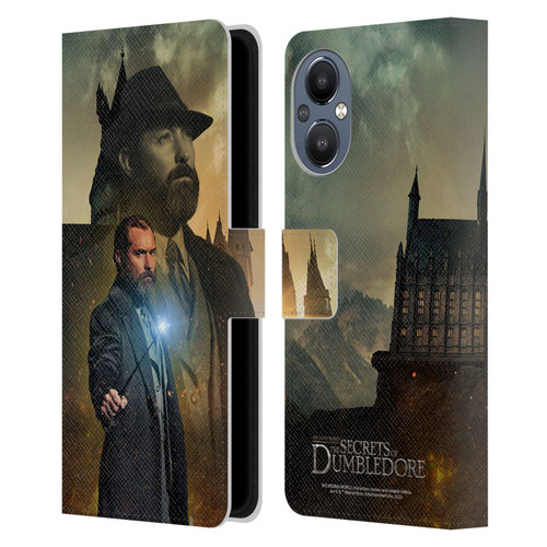Fantastic Beasts: Secrets of Dumbledore Character Art Albus Dumbledore Leather Book Wallet Case Cover For OnePlus Nord N20 5G