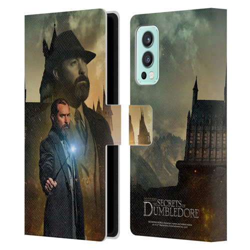 Fantastic Beasts: Secrets of Dumbledore Character Art Albus Dumbledore Leather Book Wallet Case Cover For OnePlus Nord 2 5G