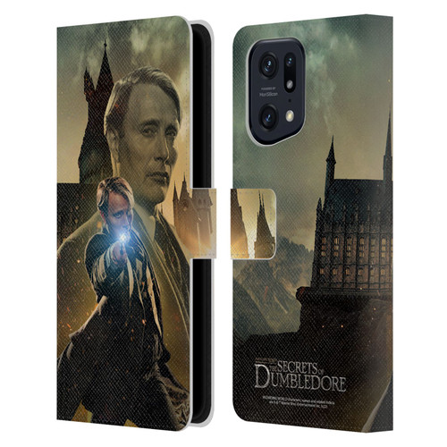 Fantastic Beasts: Secrets of Dumbledore Character Art Gellert Grindelwald Leather Book Wallet Case Cover For OPPO Find X5 Pro