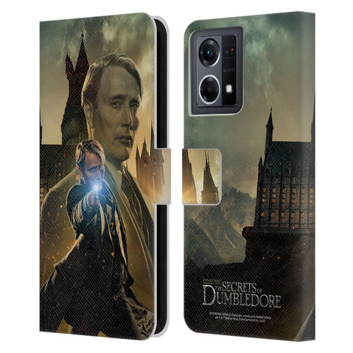 Fantastic Beasts: Secrets of Dumbledore Character Art Gellert Grindelwald Leather Book Wallet Case Cover For OPPO Reno8 4G