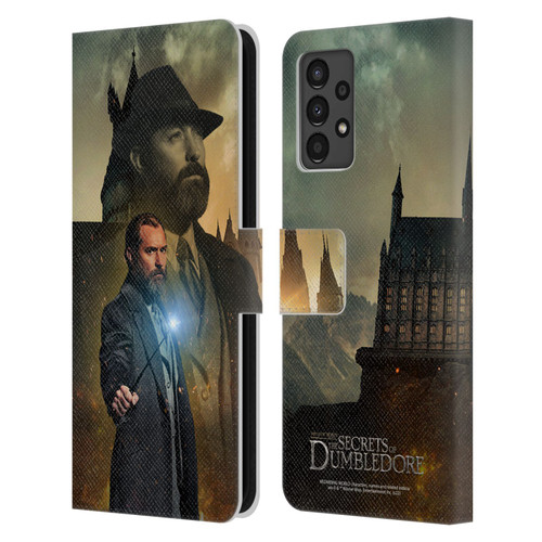 Fantastic Beasts: Secrets of Dumbledore Character Art Albus Dumbledore Leather Book Wallet Case Cover For Samsung Galaxy A13 (2022)