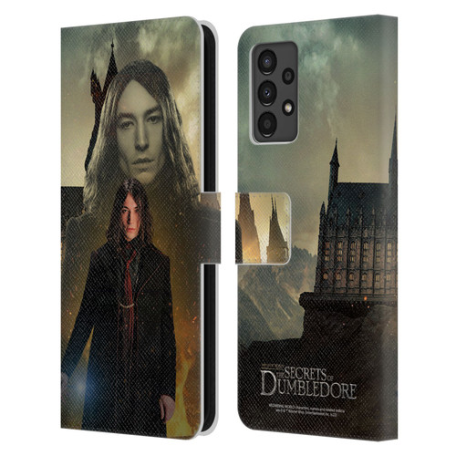 Fantastic Beasts: Secrets of Dumbledore Character Art Credence Barebone Leather Book Wallet Case Cover For Samsung Galaxy A13 (2022)