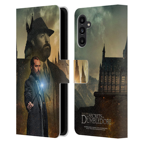 Fantastic Beasts: Secrets of Dumbledore Character Art Albus Dumbledore Leather Book Wallet Case Cover For Samsung Galaxy A13 5G (2021)