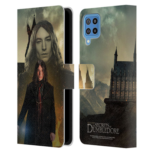 Fantastic Beasts: Secrets of Dumbledore Character Art Credence Barebone Leather Book Wallet Case Cover For Samsung Galaxy F22 (2021)