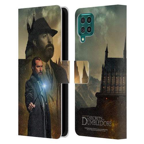 Fantastic Beasts: Secrets of Dumbledore Character Art Albus Dumbledore Leather Book Wallet Case Cover For Samsung Galaxy F62 (2021)