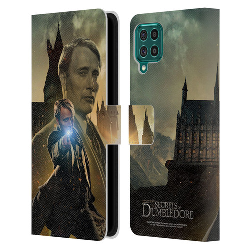 Fantastic Beasts: Secrets of Dumbledore Character Art Gellert Grindelwald Leather Book Wallet Case Cover For Samsung Galaxy F62 (2021)