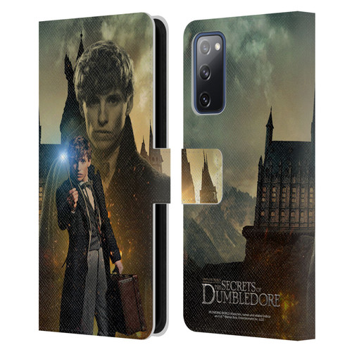 Fantastic Beasts: Secrets of Dumbledore Character Art Newt Scamander Leather Book Wallet Case Cover For Samsung Galaxy S20 FE / 5G