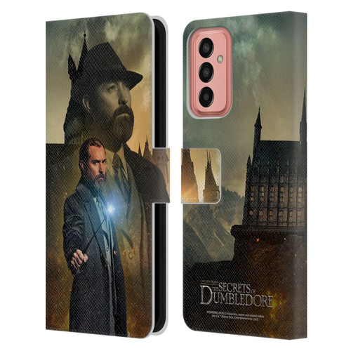 Fantastic Beasts: Secrets of Dumbledore Character Art Albus Dumbledore Leather Book Wallet Case Cover For Samsung Galaxy M13 (2022)