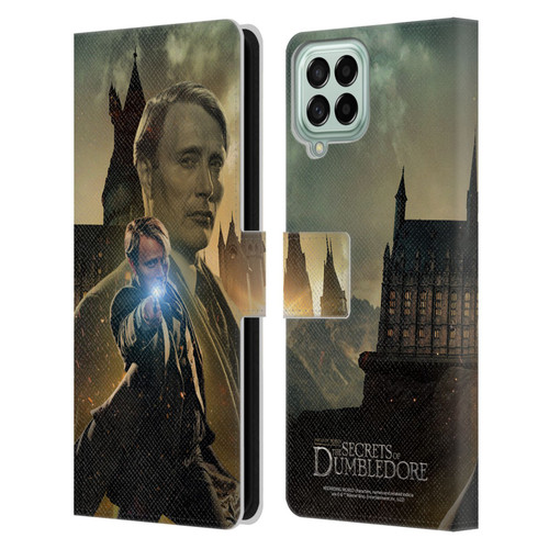 Fantastic Beasts: Secrets of Dumbledore Character Art Gellert Grindelwald Leather Book Wallet Case Cover For Samsung Galaxy M33 (2022)