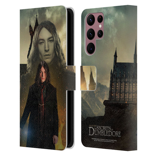 Fantastic Beasts: Secrets of Dumbledore Character Art Credence Barebone Leather Book Wallet Case Cover For Samsung Galaxy S22 Ultra 5G