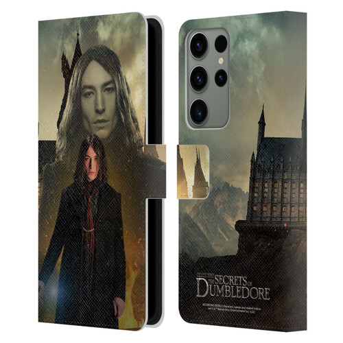 Fantastic Beasts: Secrets of Dumbledore Character Art Credence Barebone Leather Book Wallet Case Cover For Samsung Galaxy S23 Ultra 5G