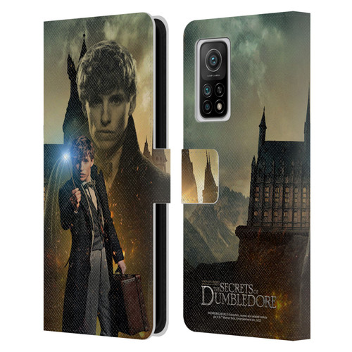 Fantastic Beasts: Secrets of Dumbledore Character Art Newt Scamander Leather Book Wallet Case Cover For Xiaomi Mi 10T 5G