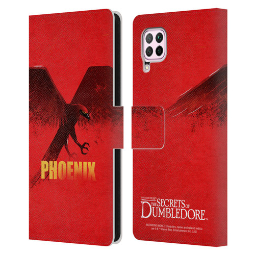 Fantastic Beasts: Secrets of Dumbledore Graphic Badges Phoenix Leather Book Wallet Case Cover For Huawei Nova 6 SE / P40 Lite