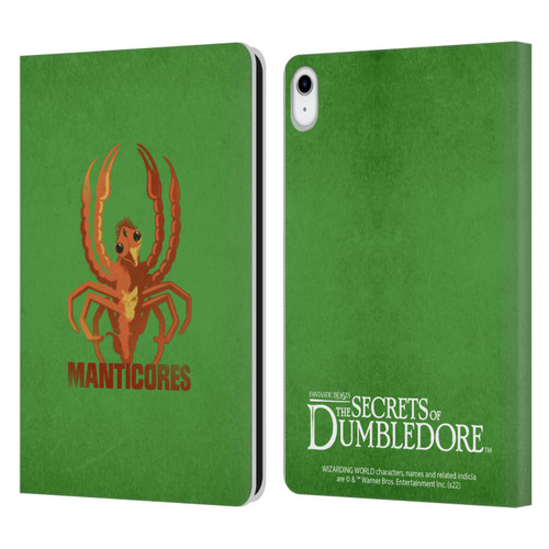 Fantastic Beasts: Secrets of Dumbledore Graphic Badges Manticores Leather Book Wallet Case Cover For Apple iPad 10.9 (2022)