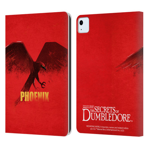 Fantastic Beasts: Secrets of Dumbledore Graphic Badges Phoenix Leather Book Wallet Case Cover For Apple iPad Air 11 2020/2022/2024