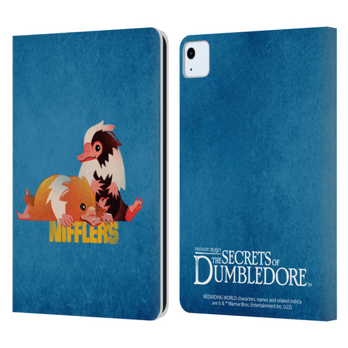Fantastic Beasts: Secrets of Dumbledore Graphic Badges Nifflers Leather Book Wallet Case Cover For Apple iPad Air 2020 / 2022