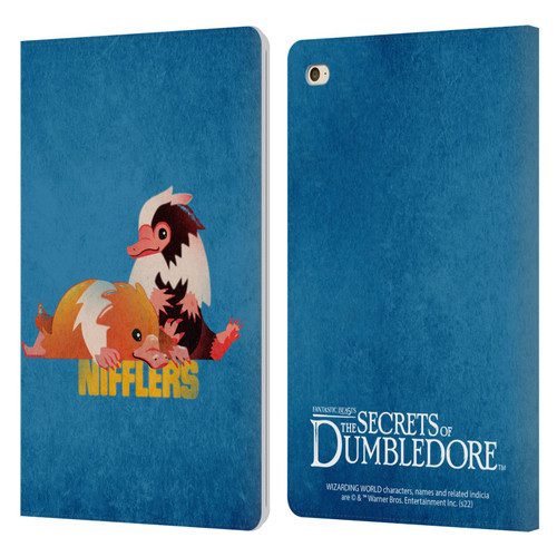 Fantastic Beasts: Secrets of Dumbledore Graphic Badges Nifflers Leather Book Wallet Case Cover For Apple iPad mini 4