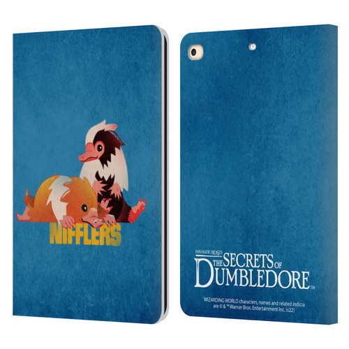 Fantastic Beasts: Secrets of Dumbledore Graphic Badges Nifflers Leather Book Wallet Case Cover For Apple iPad 9.7 2017 / iPad 9.7 2018