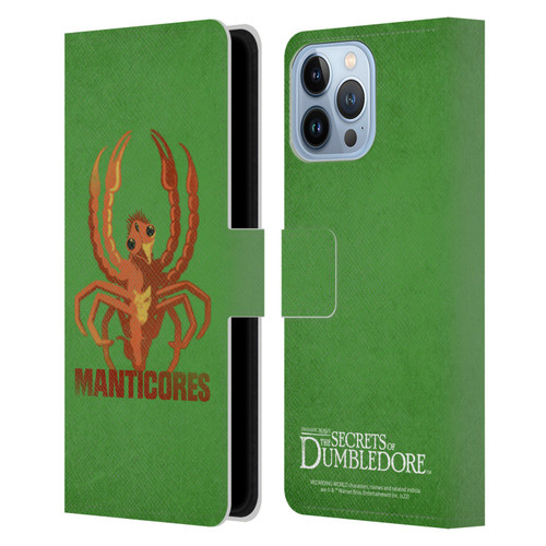 Fantastic Beasts: Secrets of Dumbledore Graphic Badges Manticores Leather Book Wallet Case Cover For Apple iPhone 13 Pro Max