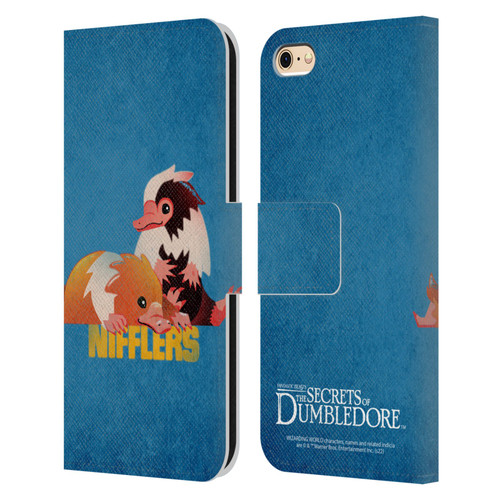 Fantastic Beasts: Secrets of Dumbledore Graphic Badges Nifflers Leather Book Wallet Case Cover For Apple iPhone 6 / iPhone 6s