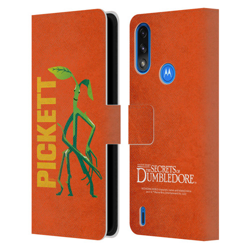 Fantastic Beasts: Secrets of Dumbledore Graphic Badges Pickett Leather Book Wallet Case Cover For Motorola Moto E7 Power / Moto E7i Power