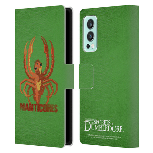 Fantastic Beasts: Secrets of Dumbledore Graphic Badges Manticores Leather Book Wallet Case Cover For OnePlus Nord 2 5G