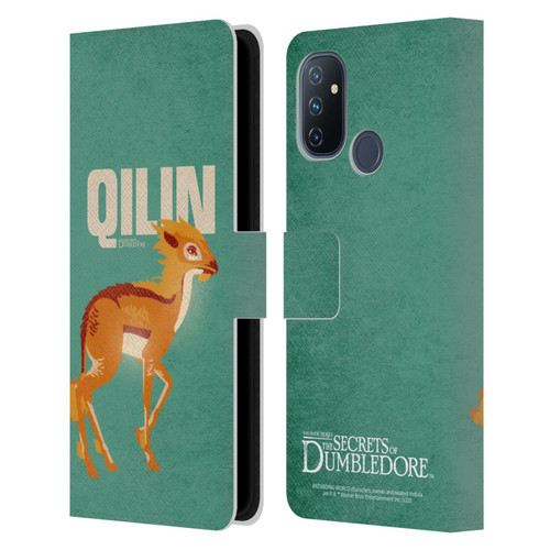 Fantastic Beasts: Secrets of Dumbledore Graphic Badges Qilin Leather Book Wallet Case Cover For OnePlus Nord N100