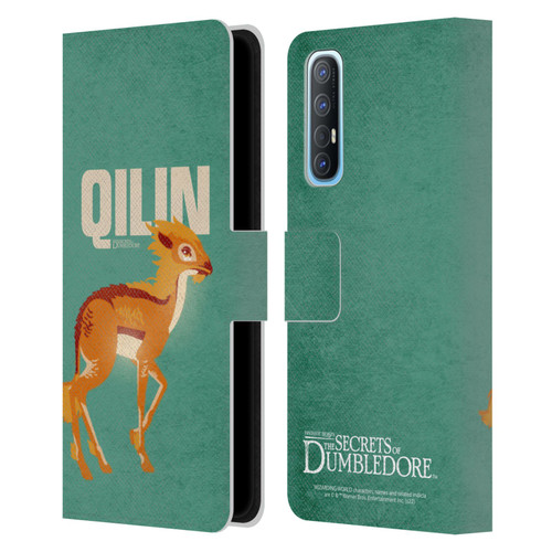 Fantastic Beasts: Secrets of Dumbledore Graphic Badges Qilin Leather Book Wallet Case Cover For OPPO Find X2 Neo 5G