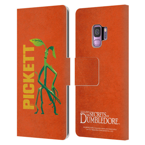 Fantastic Beasts: Secrets of Dumbledore Graphic Badges Pickett Leather Book Wallet Case Cover For Samsung Galaxy S9