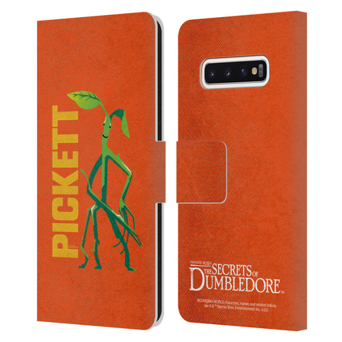 Fantastic Beasts: Secrets of Dumbledore Graphic Badges Pickett Leather Book Wallet Case Cover For Samsung Galaxy S10